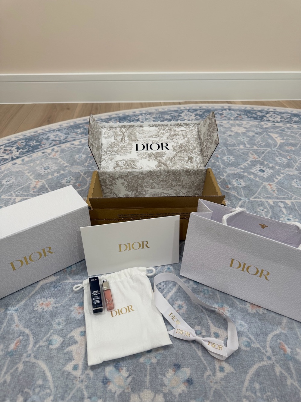 Dior Travel Size Addict Lip Maximizer Gloss — Nude Pink with Packaging